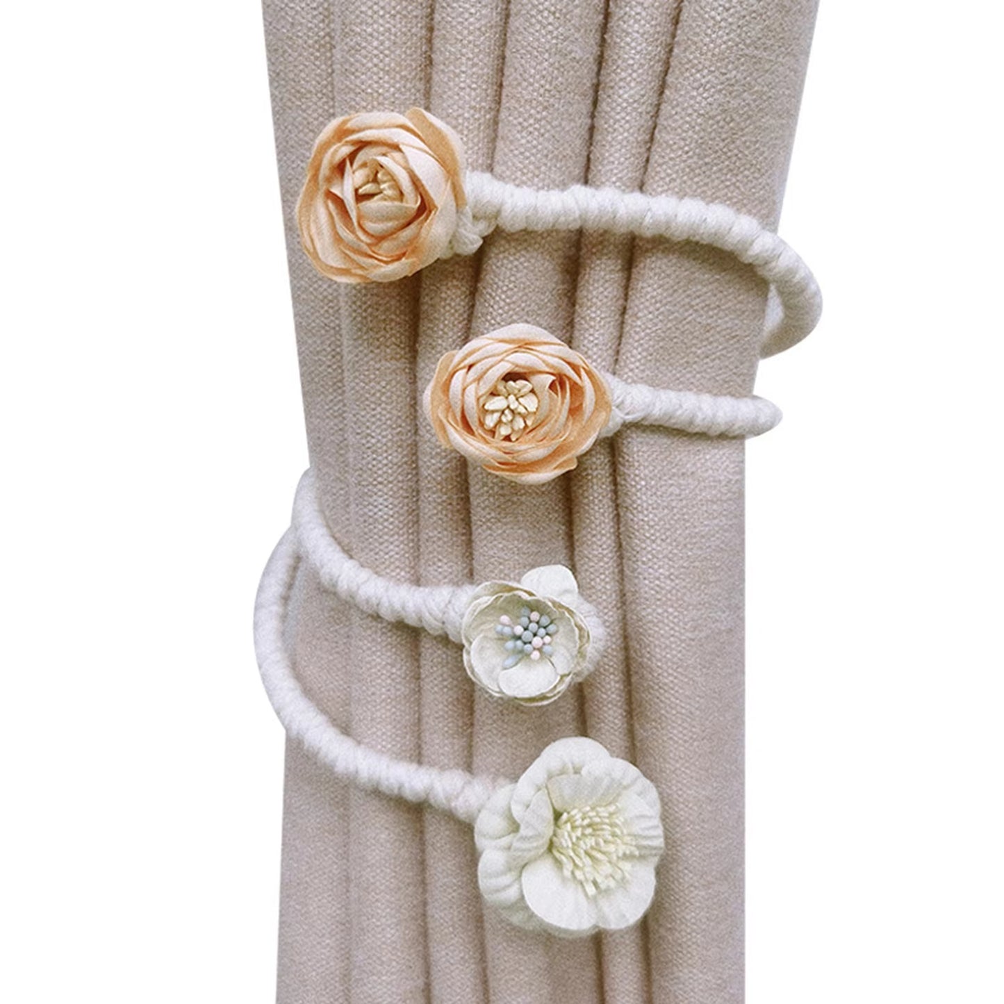Flower Curtain Tiebacks pack of 2
