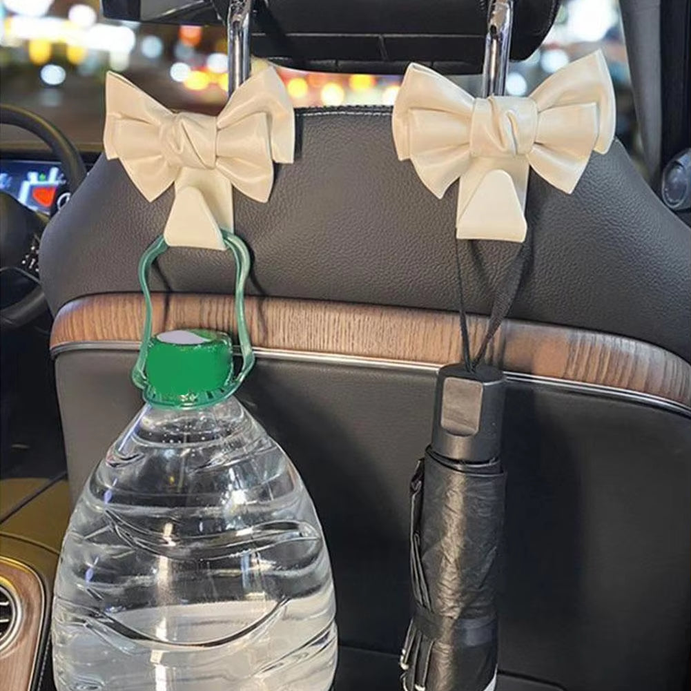 Car Seat Back Hook Bowknot Storage Hook 2pc