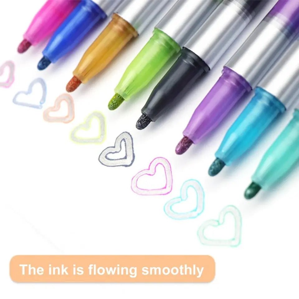 Dual-Line Glittering Marker - Set of 12 markers