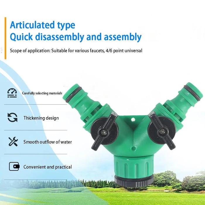 Y Splitter Valve for Outdoor Gardening Hoses