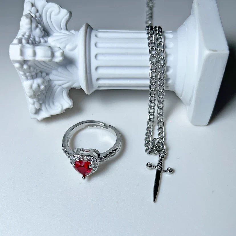 Heart & Sword Ring