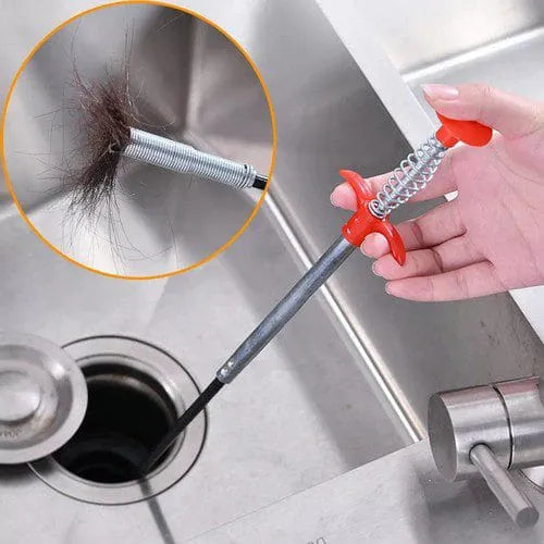 Stainless Steel Hair Catching Drain Cleaner Wire Spring Stick