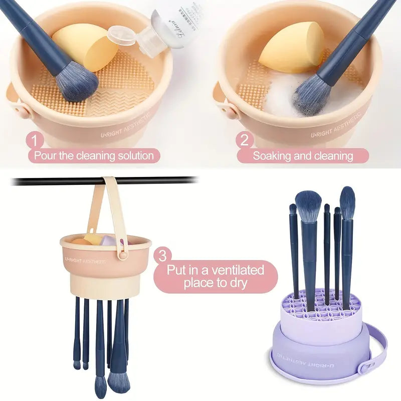 3-in-1 Silicone Makeup Brush Cleaning Kit