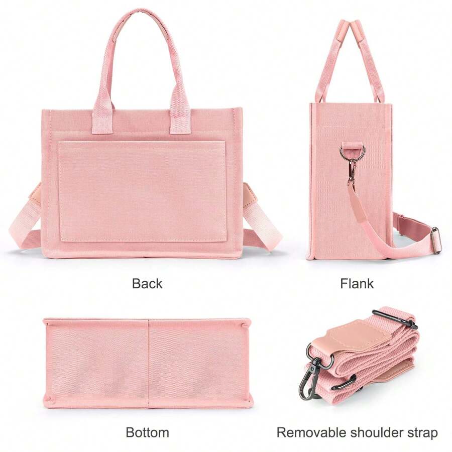 🌟 Canvas Tote Bag for Women with Pockets 👜✨