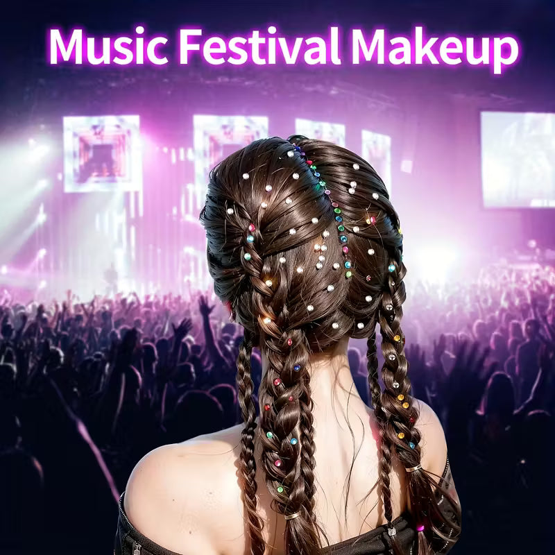 2 in 1 Hair + Face Rhinestone Sticker