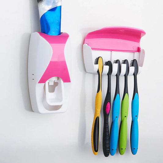 Toothbrush Holder With Automatic Toothpaste Dispenser