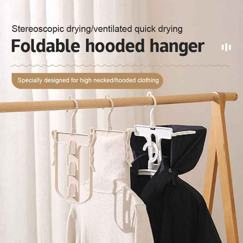 Pack of 2 Multi-Purpose Foldable Hoodie Clothes Hanger