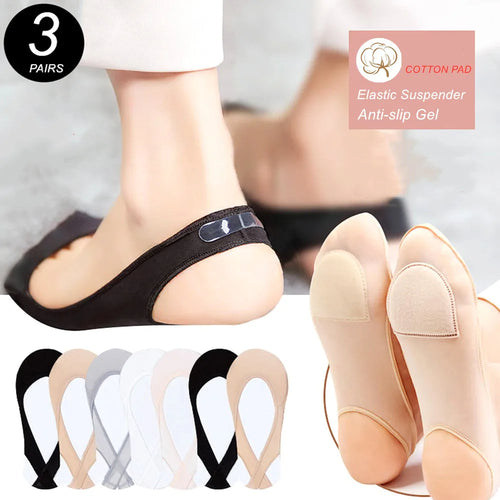 Invisible Cotton Pad Boat Socks