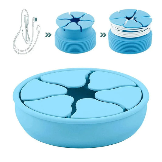 Foldable Silicone Earphone Wire Organizer