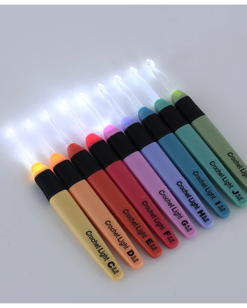 LED luminous crochet hook set
