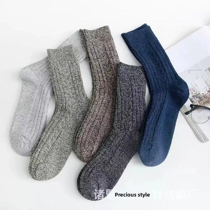 Warm Mid-Calf Knitted Socks