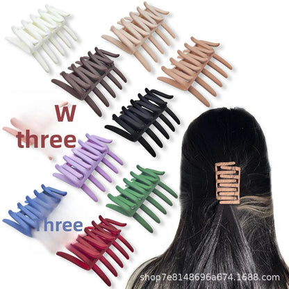 Crossed Toothcomb Five Teeth Hair Clip
