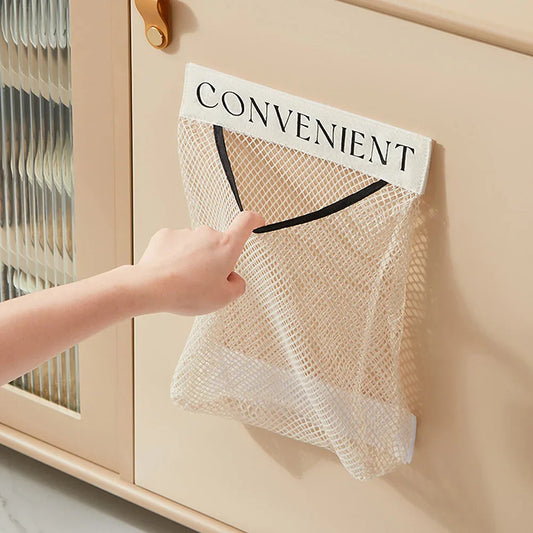 Wall Mount Mesh Garbage Bag Holder