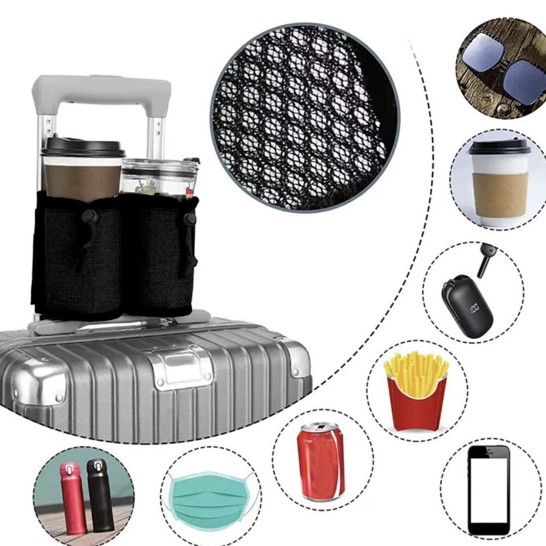 Cup and Phone Holder for Travel Luggage
