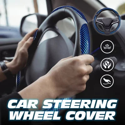 Carbon Fiber Silicone Anti-Slip Car Steering Wheel Cover Universal Fit!