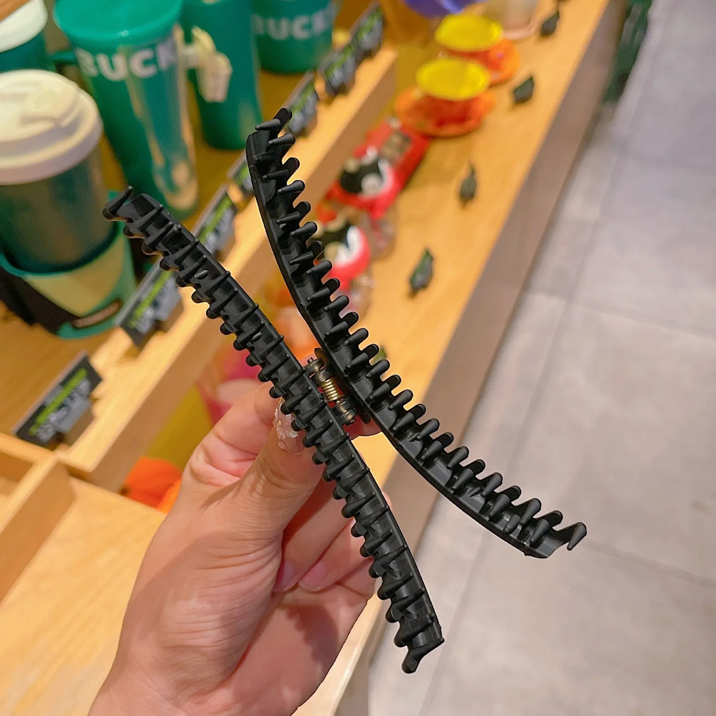 Pure Color Frosted Toothed Hair Clip