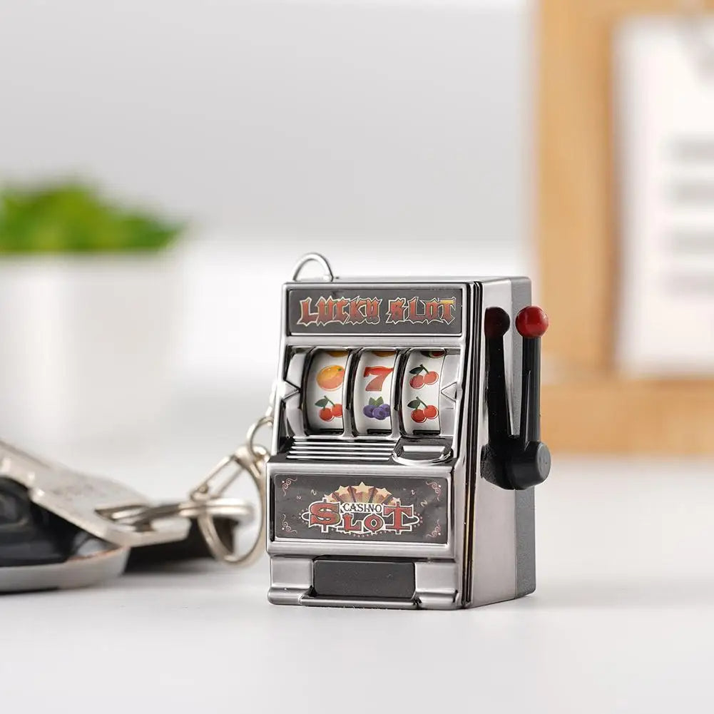 Mini Gambling Slot Machine Jackpot Keychains