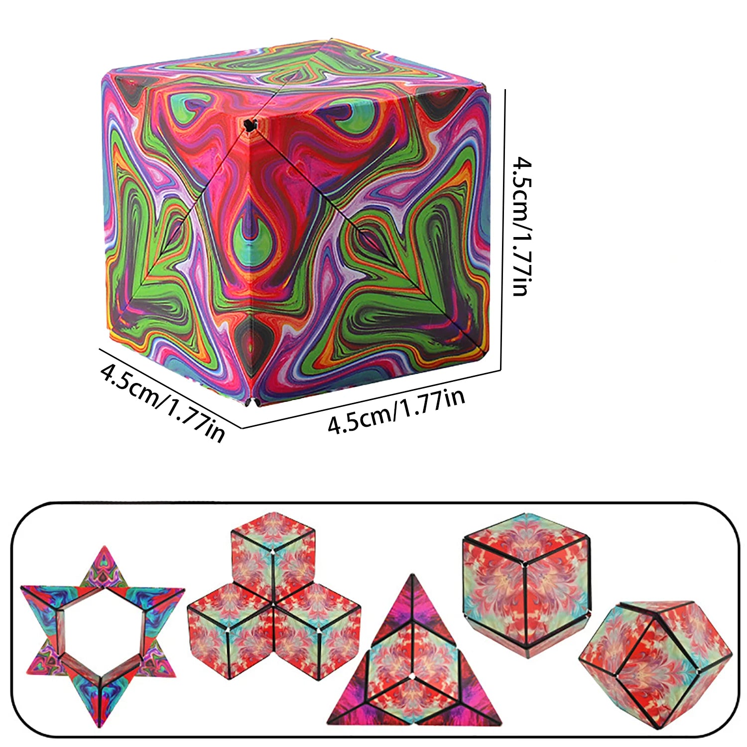 3D Stereoscopic Space Geometric Alien Magnetic Decompression Toy