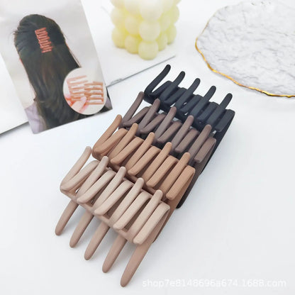 Crossed Toothcomb Five Teeth Hair Clip