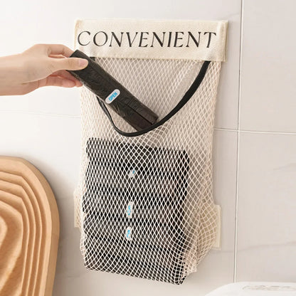 Wall Mount Mesh Garbage Bag Holder