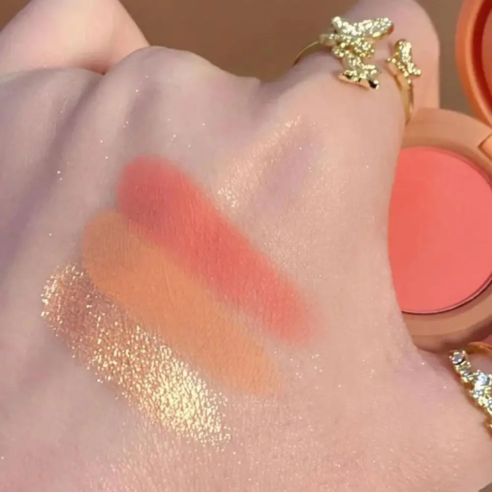 3 In 1 Matte Highlighter Blush Palette Pearly Blush