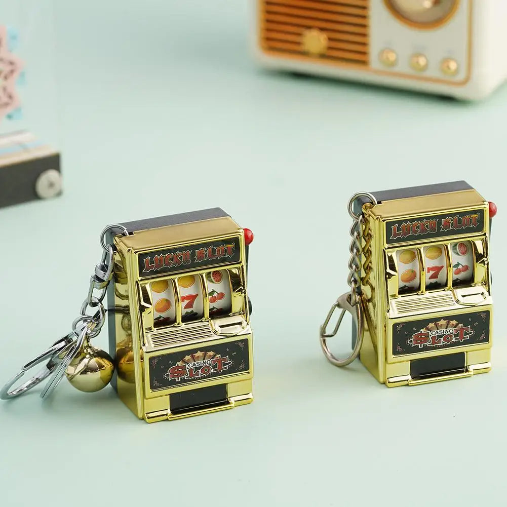 Mini Gambling Slot Machine Jackpot Keychains