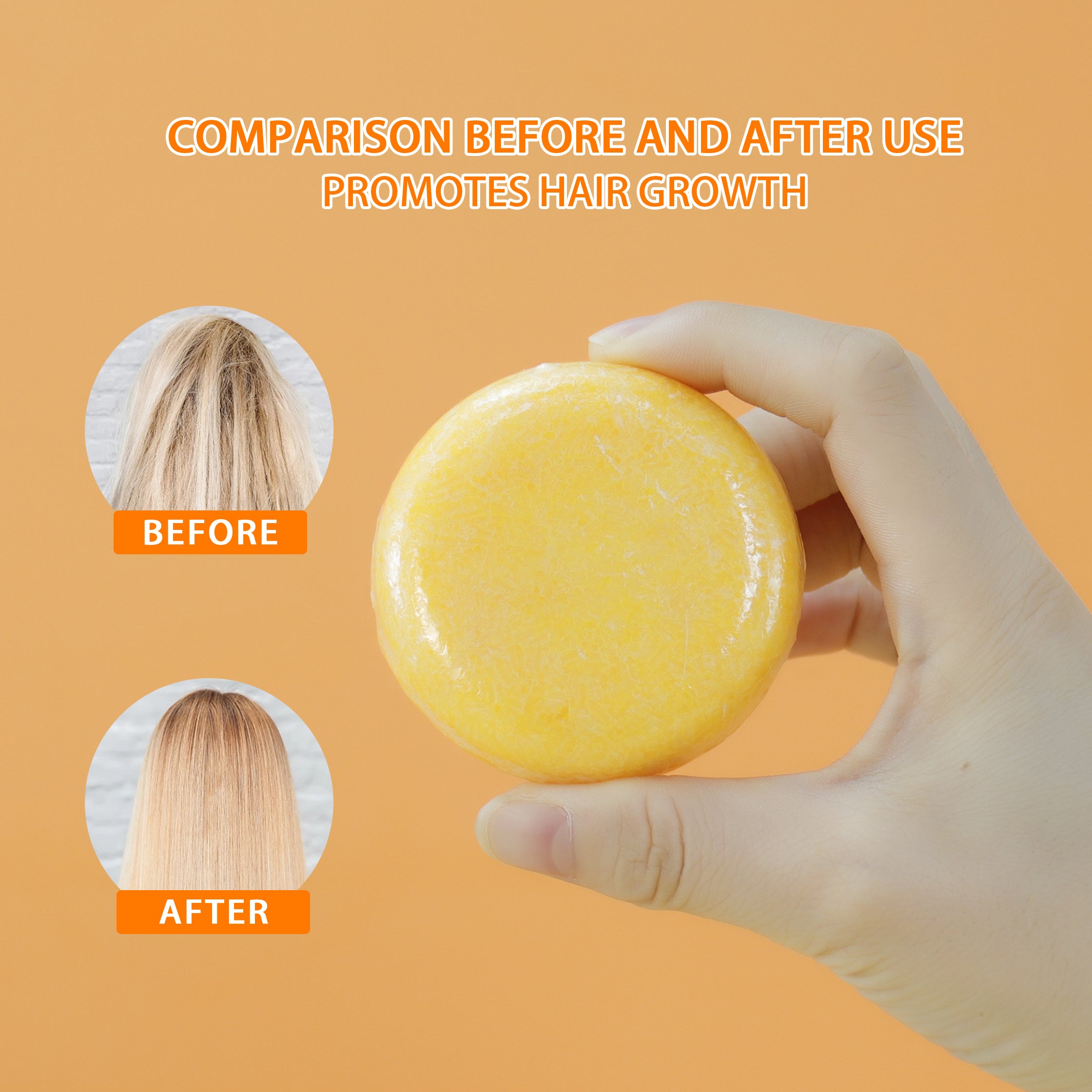 Turmeric Hair Growth Shine Cleansing Shampoo bar