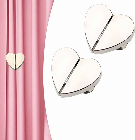 Heart-Shaped Magnetic Curtain Clips