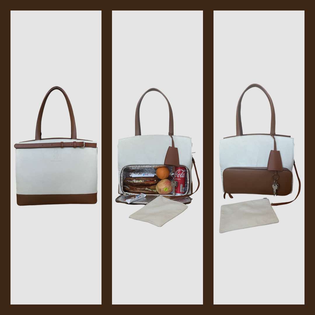 Tote Bag with Insulated Lunch Compartment