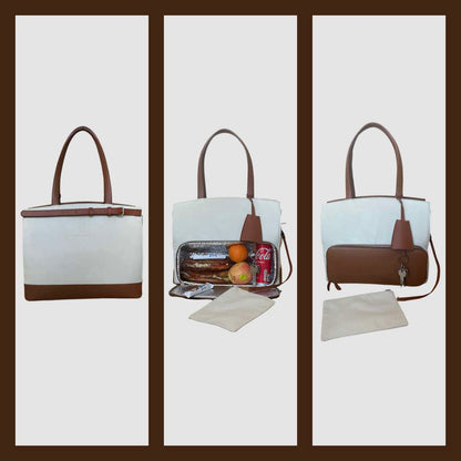 Tote Bag with Insulated Lunch Compartment
