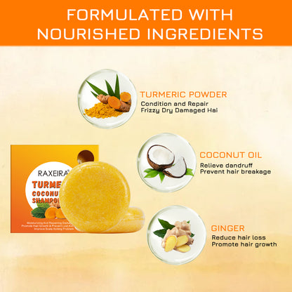 Turmeric Hair Growth Shine Cleansing Shampoo bar