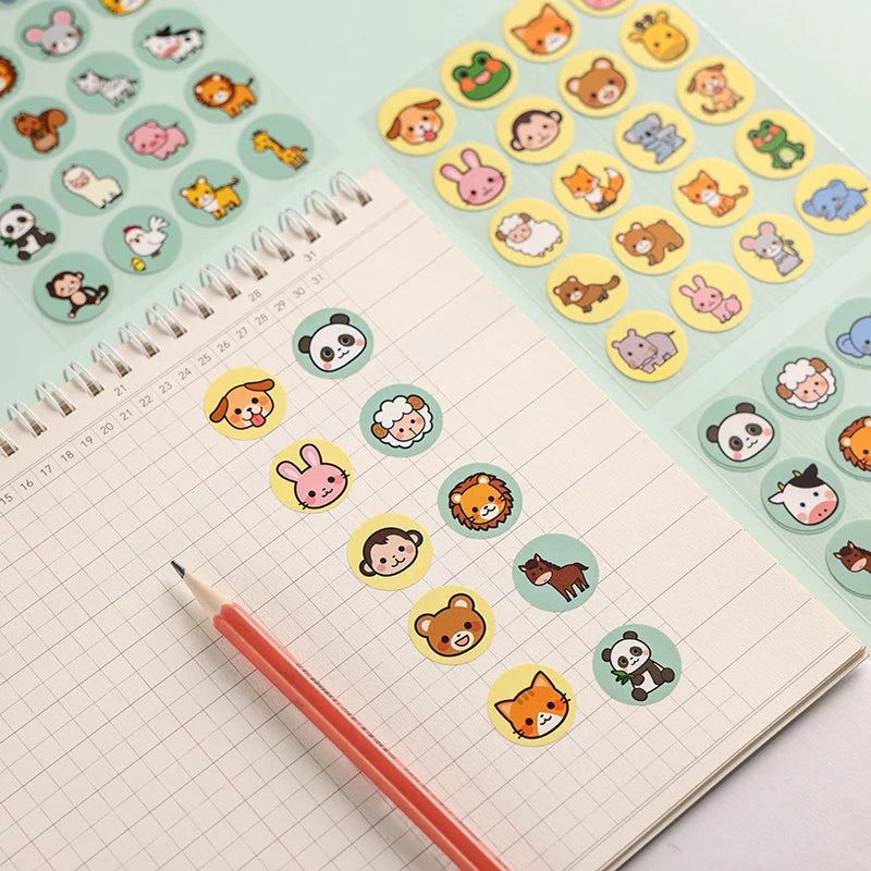 Cute Cartoon Kids Reusable Nail Stickers