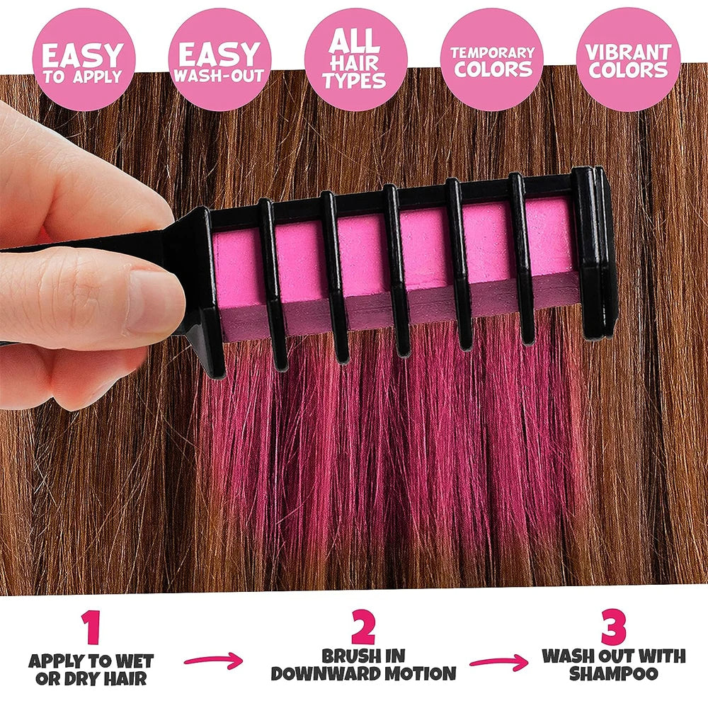 Hair Chalk for Girls Temporary Washable Hair Color Dye