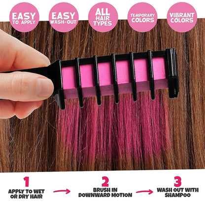 Hair Chalk for Girls Temporary Washable Hair Color Dye