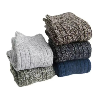 Warm Mid-Calf Knitted Socks