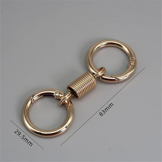 Retro Spring Double Ring Keychain