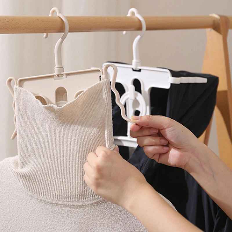 Pack of 2 Multi-Purpose Foldable Hoodie Clothes Hanger