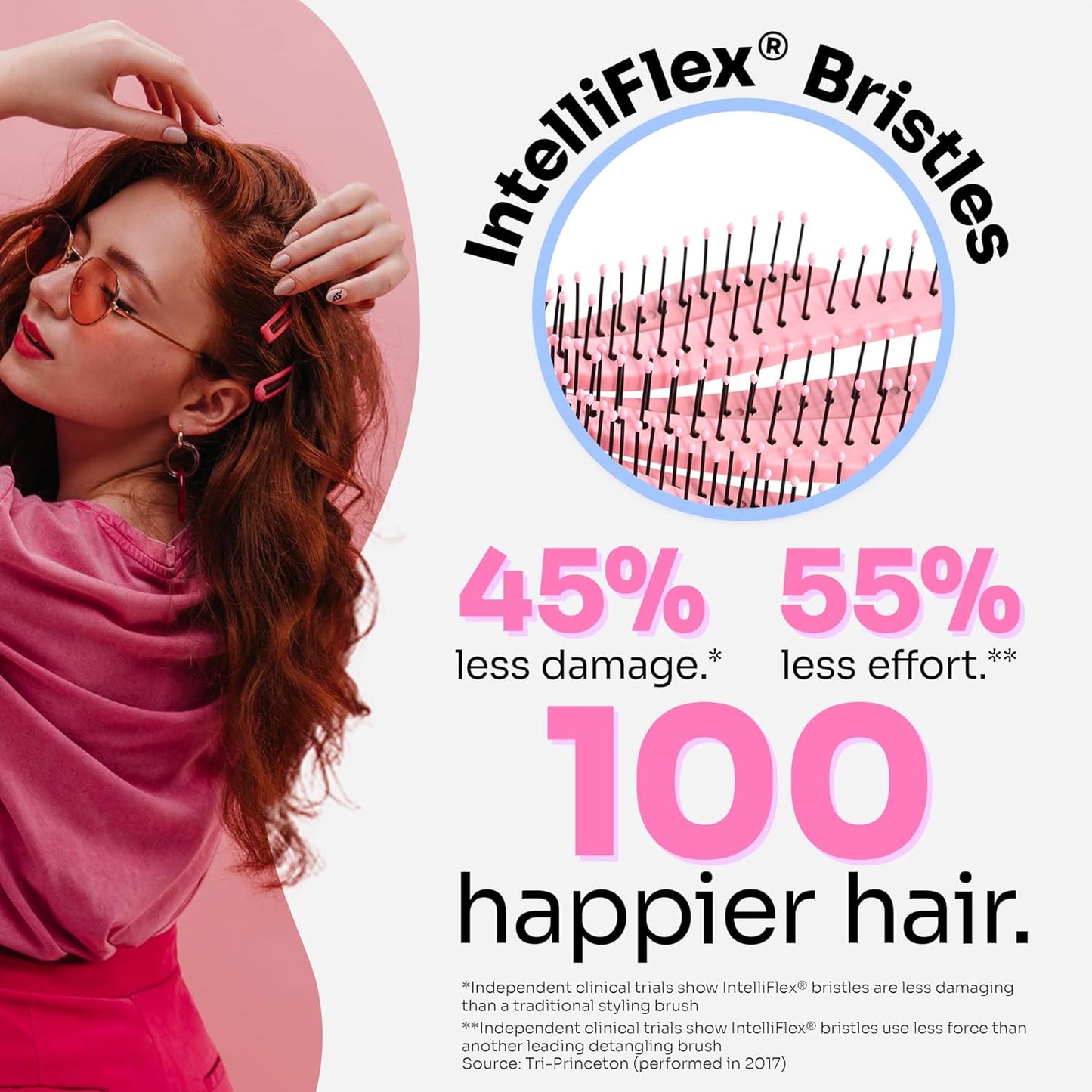 Detangling Bristles Glide Hair Brush