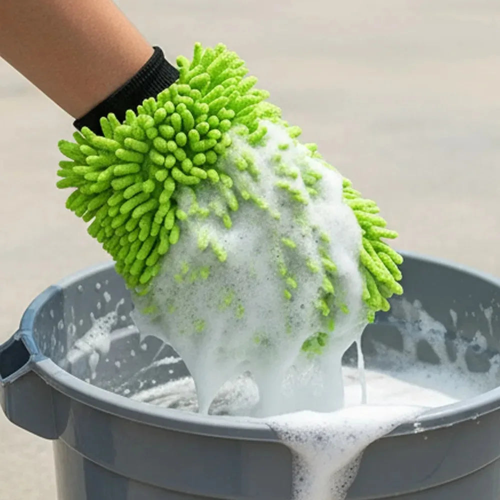 Double Sided Microfiber Cleaning Mitt