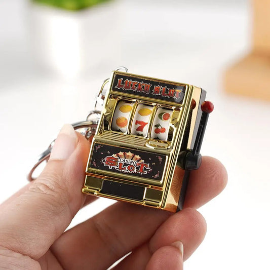 Mini Gambling Slot Machine Jackpot Keychains