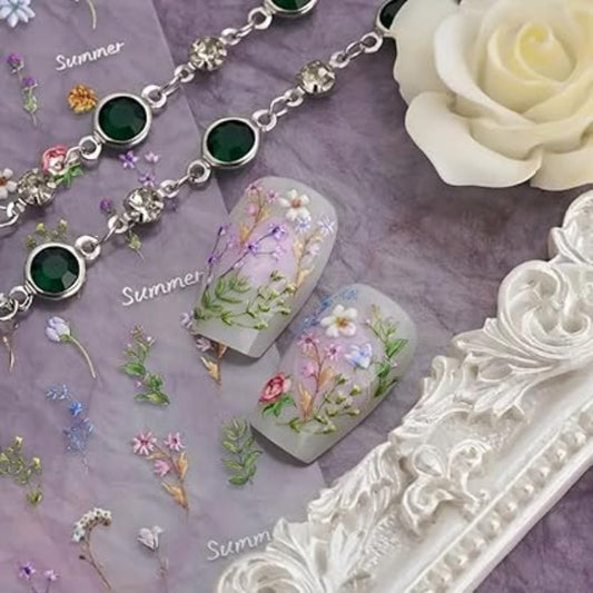 Floral Nail Art Stickers