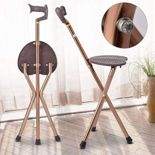 Foldable Chair with Support Stick