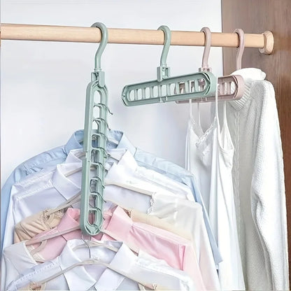 Heavy-Duty Foldable Plastic Hangers with 9 Holes