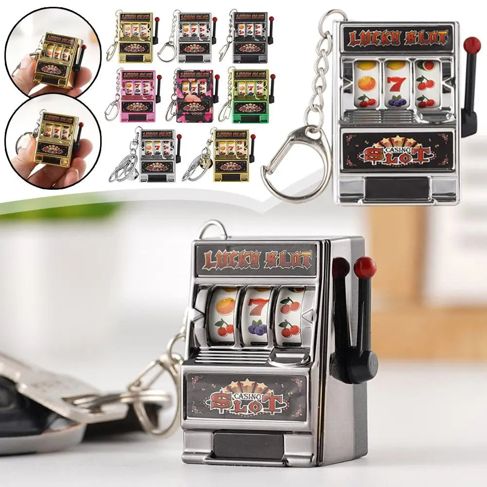 Mini Gambling Slot Machine Jackpot Keychains