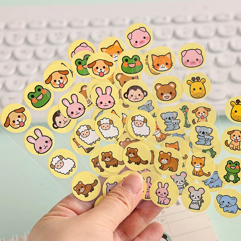 Cute Cartoon Kids Reusable Nail Stickers