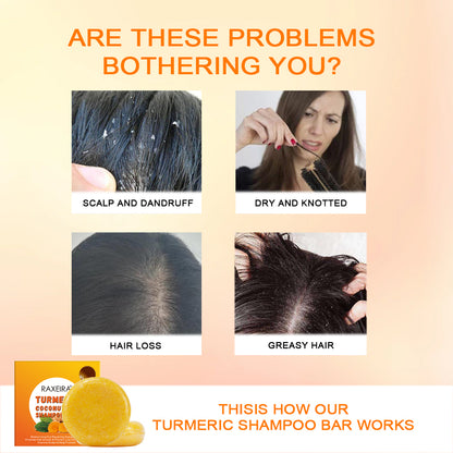 Turmeric Hair Growth Shine Cleansing Shampoo bar