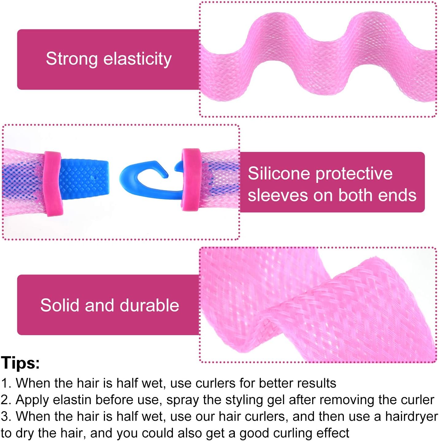 Reusable Hair Curlers ( Pack of 12 )