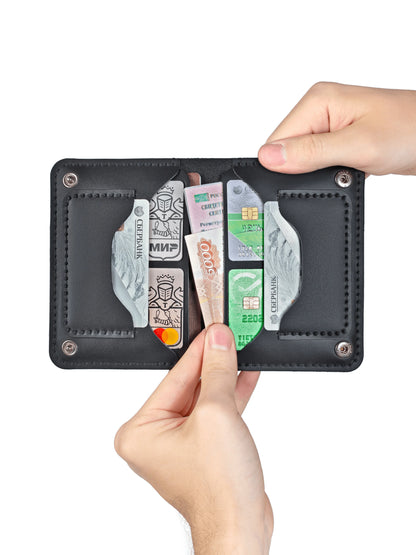 🧳 Premium Travel Wallet – Compact Leather Essentials Holder 🖤