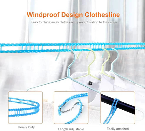 10 Meter Windproof Non Slip Clothesline Rope