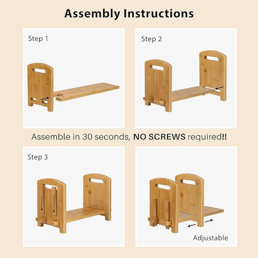 Adjustable Desktop Bookshelf